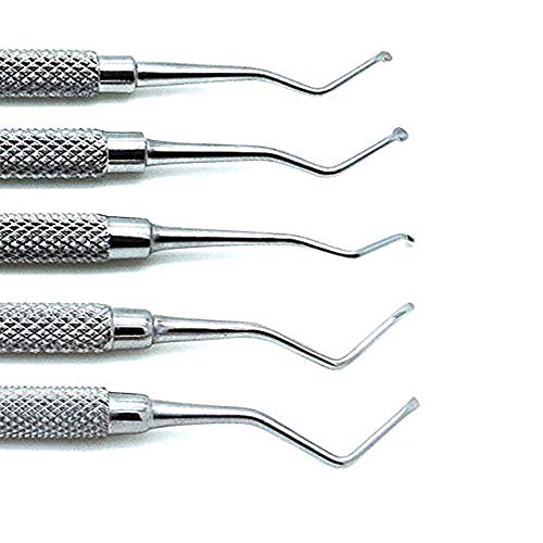 5 Pcs Superior Dental Excavator Spoons 1.2Mm, 1.4Mm, 1.8Mm, 2Mm, 2.5Mm Instrument #TOP3