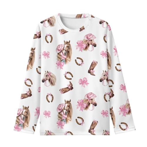 Image of Renewold Boys Girls Tees Kids T-Shirt Long Sleeve Crewneck T Shirts Casual Athletic Tops Clothing for Home School Travel