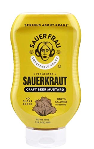 Sauer Frau, Sauerkraut Craft Beer Mustard Squeezable, 18 Ounce