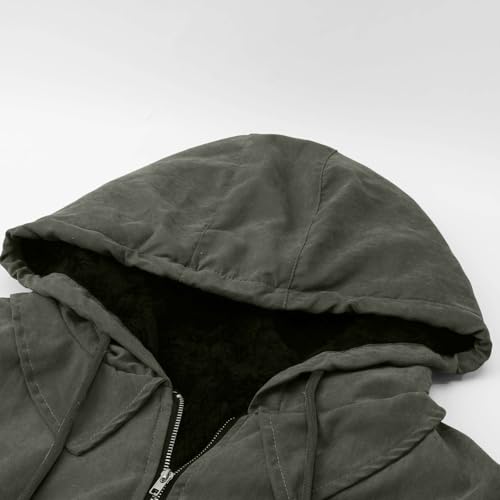Chaqueta con capucha de ajuste comodo e impresion 3D con cremallera completa para jovenes 4