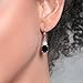 Gem Stone King 4-6 Cttw Leverback Drop Dangle Earrings For Women | Gemstone Birthstone | 925 Sterling Silver | Oval 10X8MM | Trillion 5MM | Gift for Her Wife Mom | Onyx-December