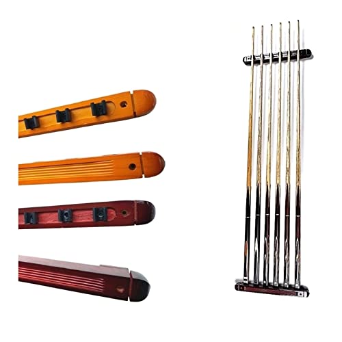Support de queue de billard en bois mural avec clips pour clubs et bars