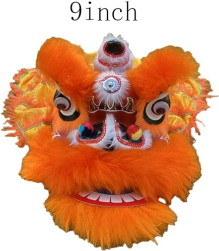 Costume de lion chinois traditionnel de 22,9 cm pour danse et défilé