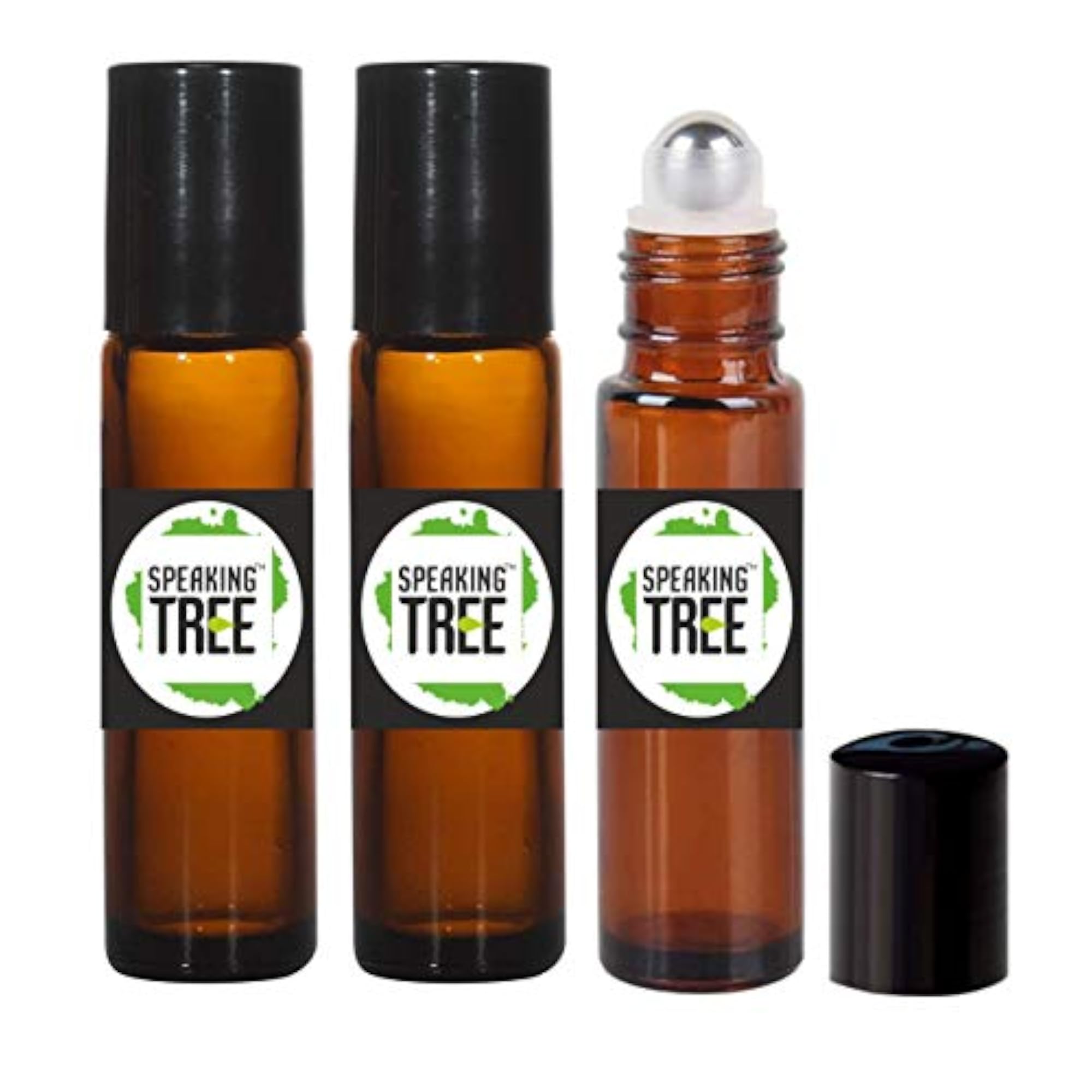 10ml Premium Empty Refillable Roll on Glass Bottles, Set of 3