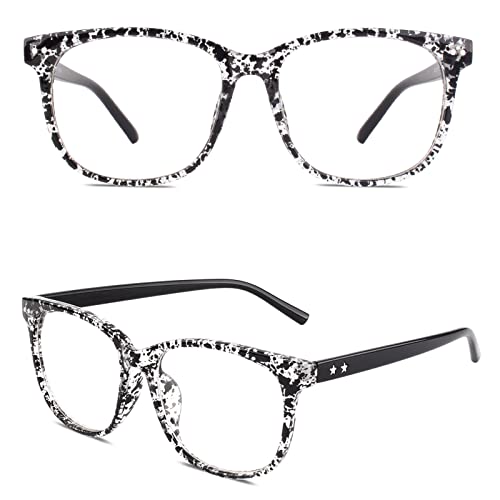 Image of GQUEEN Fake Non Prescription Glasses Clear Lens for Women Men Oversized Frame UV400 Protection, 201581