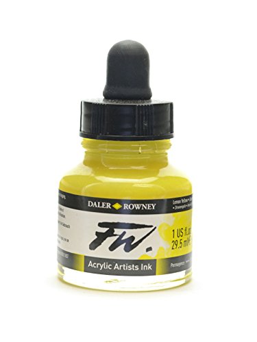 Daler-Rowney FW Artists' Ink lemon yellow 1 oz. [PACK OF 3 ]