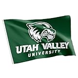 Desert Cactus Utah Valley University UVU Flag - 3 x 5 Feet Wolverines Banner, Indoor/Outdoor Durable Fabric, 100% Polyester Design (Style 1)