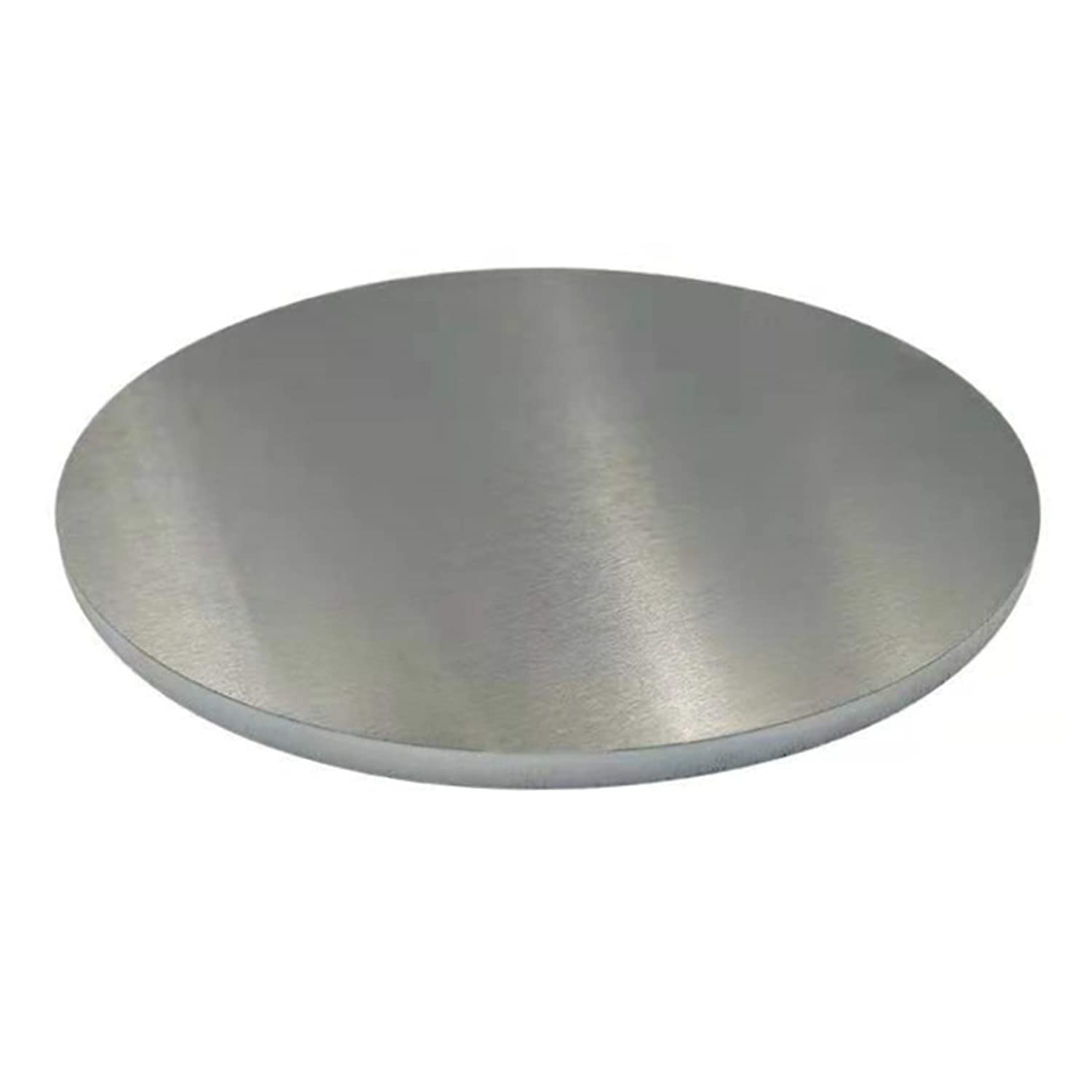 Disque en aluminium, Plaque ronde en aluminium argenté, diamètre 400 mm, épaisseur 2