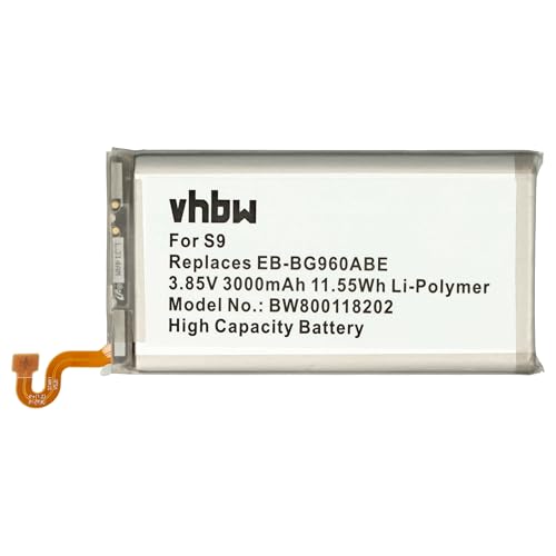 vhbw Batería Compatible con Samsung Galaxy SCV38, S9, SM G960, S9 Duos TD LTE, S9 Duos móvil, Smartphone (3000 mAh, 3,85 V, Li Poli)