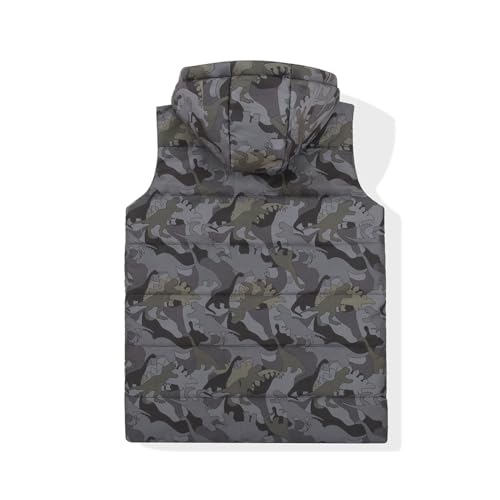 Image of SNOW DREAMS Boys Puffer Vest Hooded Quilted Outwear Sleeveless Jacket Lined Zipper Waistcoat