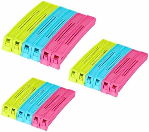 Gambit Pouch Sealer Clips 18 Pc – Multicolor Plastic Food Bag Sealing Clip in 3 Different Sizes (Large, Medium, Small) – Reus