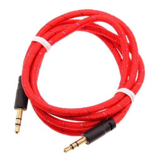 Cable Auxiliar 3.5mm Jack Rojo Selna 1 m