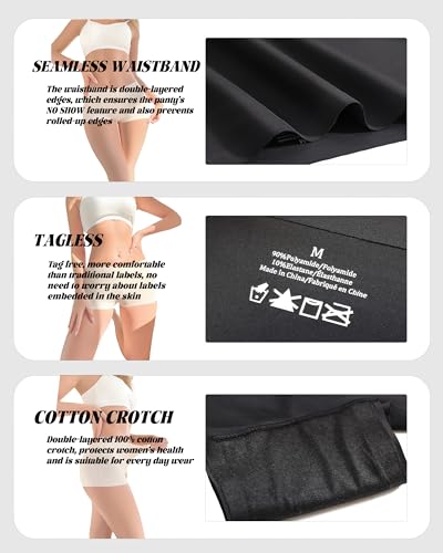 Image of CUTE BYTE Womens Seamless Boy Shorts Underwear Soft Stretch No Show Boxer Shorts Briefs Panties for Ladies 4 Packs