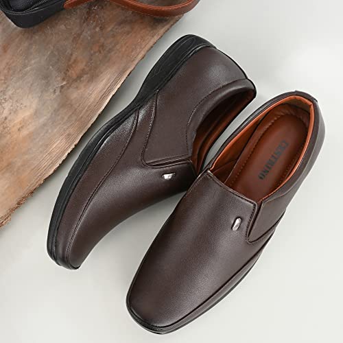 Image of Centrino Mens Uniform Dress Shoe |Formal Shoes | Slip-on Moccasin Shoes | Provide Comfort & Stylish | Perfect for Formal Wear, Business Casual, and Parties(20292)