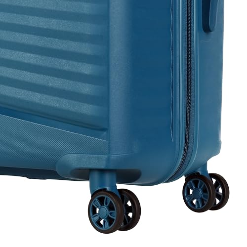 Image of Kamiliant by American Tourister Rock-Lite Medium 68 Cm Check-in Hard Sided Trolley Bag for Men & Women, Suitcase 66L for Travel with 3 Digit Combination Lock - Deep Ocean