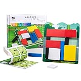 Sugarello パズルゲーム ブロックゲーム 磁石タイプ 難易度高め 7歳以上 大人が楽しめる 356問 9段階の難易度 ゲーム モンテッソリー教育 知育 感覚教育 玩具 論理パズル タングラム ブロック キッズ 子供教育玩具 木製