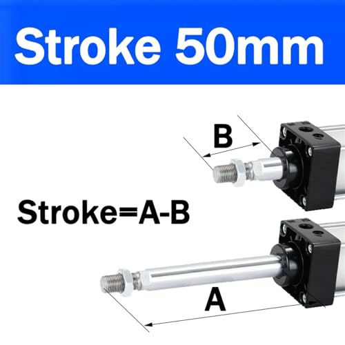 Pistón neumático de doble efecto SC32 con carrera corta de 50 mm 2