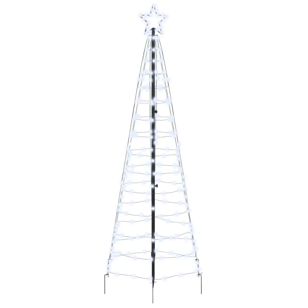 Choinka LED, zimna biel, wysokość 250 cm, z 390 lampkami, żelazna rama, do użytku wewnątrz i na zewnątrz