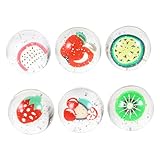 BESTonZON 6 Piezas Pelota Que Rebota Hinchables Afrutadas De Salto para Niños Actividades De Clase Juguetes Juguete De Bola De Fruta Mini Pelota De Rebote para Niños Caucho