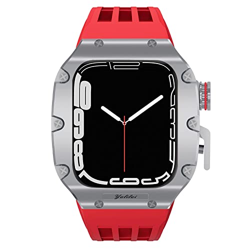 Kit luxe Apple Watch 8 en titane et silicone pour look elegant