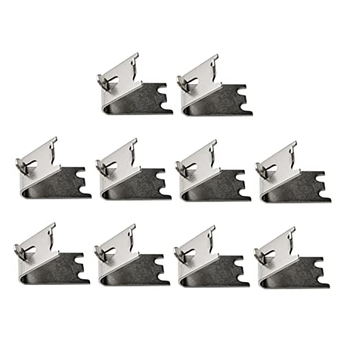 BAZEITFLOW 10 piezas Clips para Estante de Congelador Inoxidable Soportes Resistentes para Frigorífico Cierre Duradero para Estantes Fáciles de Instalar Compatibles con de Refrigerador y