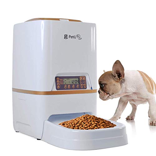 WESTLINK Intelligent 6L Distributeur Automatique de Nourriture Automatique Pet Feeder pour Chiens et Chats avec Rappel Vocal, Minuterie Programmable et Contrôle des Portions