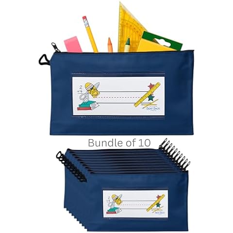Seat Sack Bundle of 10: 00040 Blue Pencil+Pouches Cover