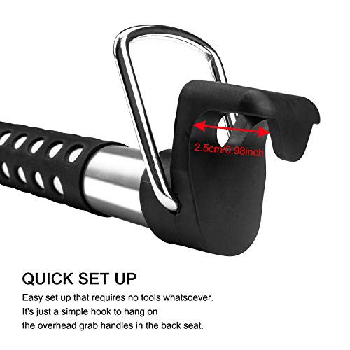 Beinhome Kleiderstange Auto,Vehicle Kleiderbügel mit Starken Metall und Gummigriffen Besten für Reisen,Kleiderständer Passend für die Meisten Autos,SUVs,and RVs(90-162.5cm)