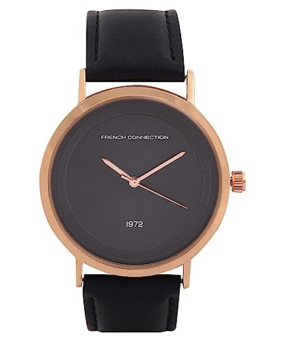 French Connection Leather Spring-Summer 2023 Analog Blue Dial Mens Watch-Fcn00043A, Band_Black (B0C6GWNFMG) Amazon Price History, Amazon Price Tracker