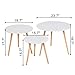 Nesting Tables Set of 3 Coffee Table Round End Side Table Night Stand Table Telephone Sofa Snack Table for Living Room Home and Office,White