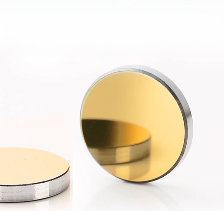 CO2 Laser Gold-Coated Reflective Mirror, High-Reflectivity Optics for Engraving & Cutting Machines, Durable Low-Loss Laser Reflection Lens (φ 20mm/ Gauge 3mm)