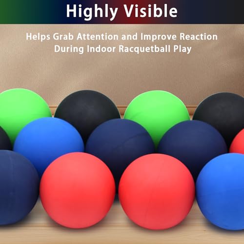 image for Magicorange 15 Pack Racquetball Multi Colored Racquetballs High Bounce