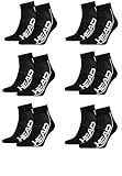 HEAD Unisex Performance Quarter Socken Sportsocken 12er Pack (Black, 39-42)