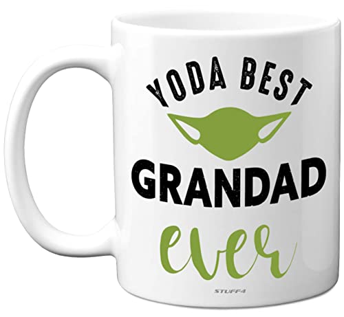 Yoda Best Mug - Grandad Fathers Day Mug Gifts, Birthday, Christmas Dinosaur Gifts, 11oz Ceramic Dishwasher Safe Coffe Mugs Cup, Grandad Gifts from Grandchildren, Cute Mugs, Funny Mugs, Made in UK