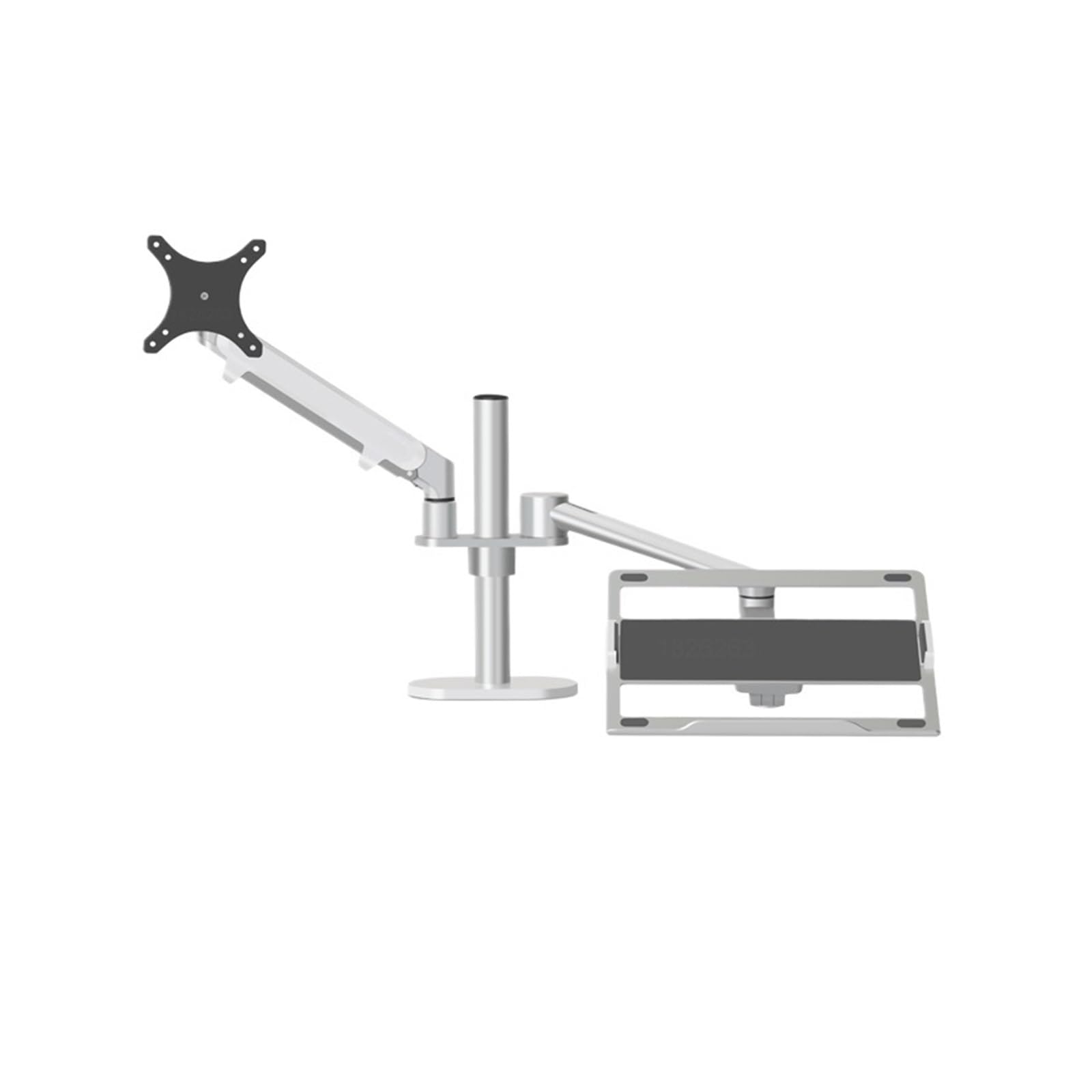 TKJfdTY Aluminum Alloy Height Adjustable Desktop Dual Arm 17-32 Inch Monitor Stand + 12-17，WHITE