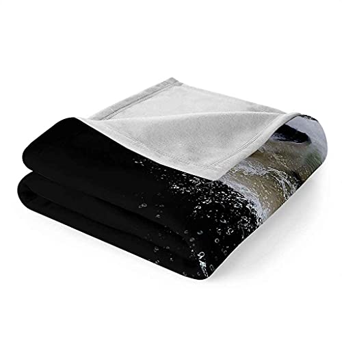 Couverture polaire microfibre ours blanc pour vos soirées - 7