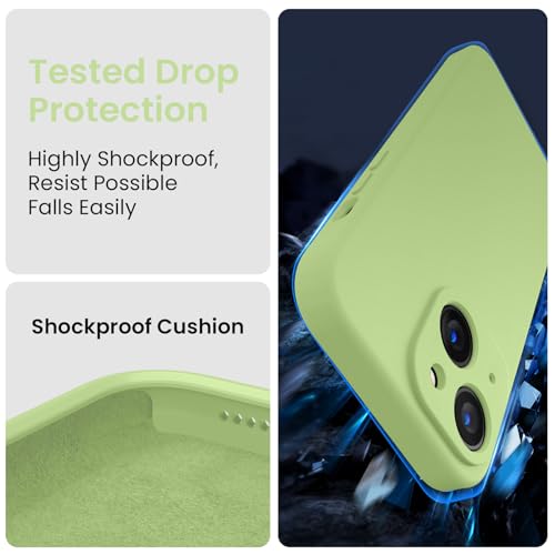 FireNova Designed for iPhone 14 Case, Silicone Upgraded [Camera Protection] Phone Case, Soft Anti-Scratch Microfiber Lining Inside, 6.1 inch, Tea Green by FireNova - Image 4
