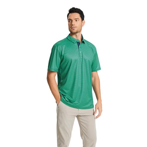 Men Golf Polo Shirts Short Sleeve Casual Print Dry Fit Moisture Wicking Performance Collared Golf Shirts for Men2