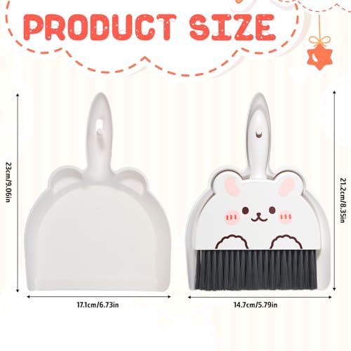 JIYIN Tischbesen mit Schaufel, Mini Besen Tischfeger Tragbare Tischbesen Besen und Kehrschaufel Krümelbürste Tischkehrer für Küche Wohnzimmer Haustier Reinigung