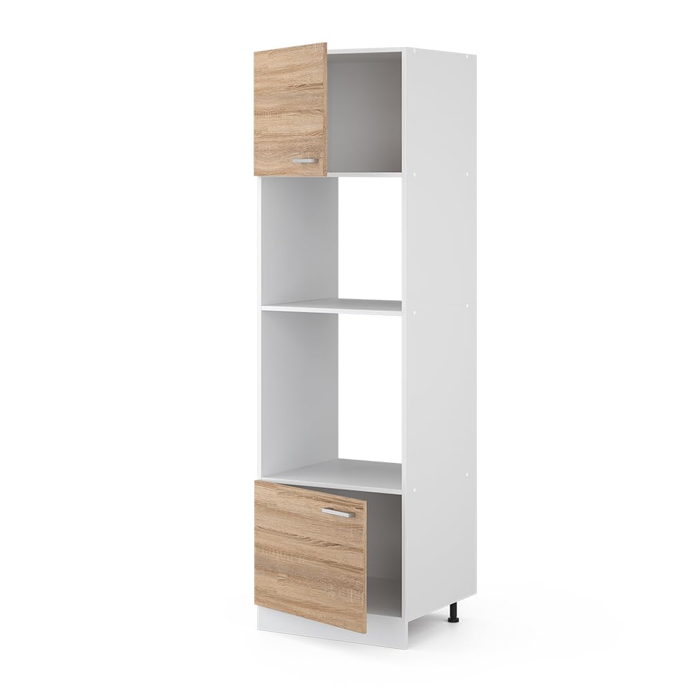 Vicco Mikrowellenschrank R-Line, Sonoma, 60 cm, zur freien Kombination innerhalb modularer Küchensysteme