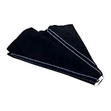 Dewhel Jdm Suede Manual Shift Boot Black W/Blue Stitching for Honda Acura