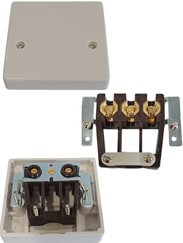 Cooker Outlet, 45 AMP, White Stylish Curved, Connection Unit,10MM Cable ...