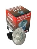 230V LED oder Halogen Terrassenspot Bodeneinbaustrahler Wegbeleuchtung Gartenbeleuchtung Bodo RUND IP67 begehbar für Innen und Aussen geeignet