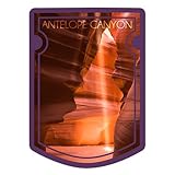 Lantern Press Sticker Antelope Canyon, Arizona, Photography Die Cut Vinyl, (Waterproof Decal for Cars, Water Bottles, Laptops, Coolers), Small