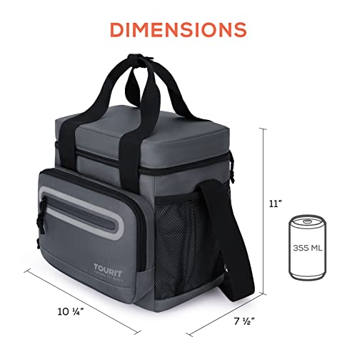 Tourit Large Lunch Bag 14L Insulated Lunch Box Lunch Cooler For Men Work, Dark Gray #TOP1