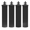 ITEHZTO Water Filter Silver Infused Replacement for Berkey® BB9-2® Black Purification Elements, Berkey® Gravity Filter System and Waterdrop® King Tank Gravity-fed System(Pack of 4)