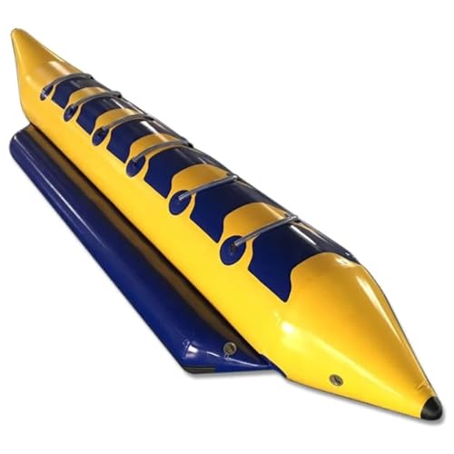 MBCEYLSTUB 7P - Tubo inflable remolcable para barco y deportes acuáticos, cojín de asiento de neopreno, cubierta de nailon completo de doble costura, con bomba de aire