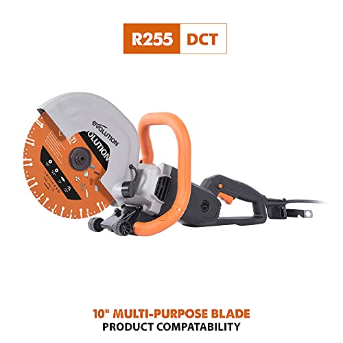 Evolution 10 Inch Multi Material Diamond Blade With Segmented Edge, 7/8 In Bore, Multi-Purpose & Metal Cutting Diamond Blade #TOP3