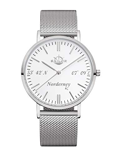 Montre Femme Sailor Norderney en argenté blanc et bracelet nylon à quartz