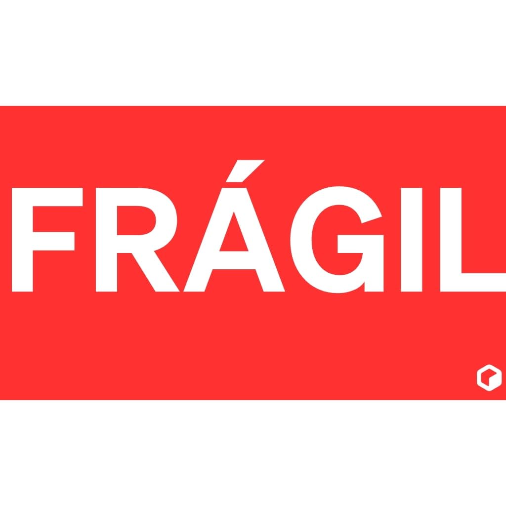 Rollos de Etiquetas Adhesivas para Envios, Cajas, etc: FRAGIL Y CONTIENE ALBARAN (FRÁGIL)